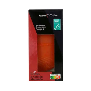 AUCHAN Lomo salmón ahumado 150 g. Producto Alcampo