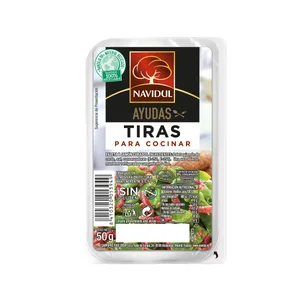 NAVIDUL Jamón curado cortado en tiras, elaborado sin gluten 50 g.