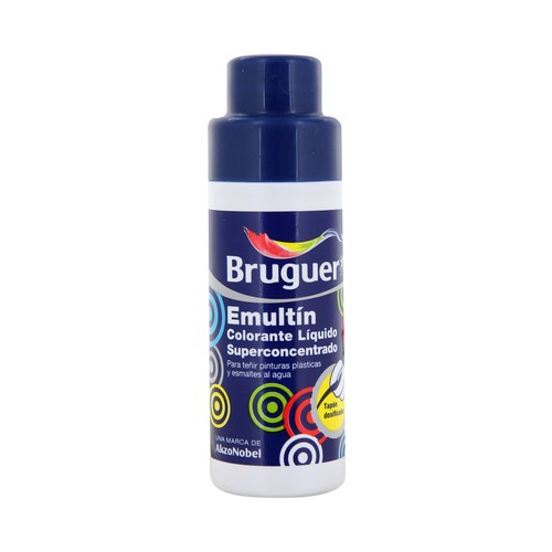 Colorante líquido superconcentrado, color azul océano, BRUGUER Emultín, 50ml.