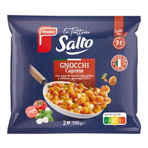 Imagen de FINDUS La tratoria Gnocchi caprese con salta de tomate, mozzarella y albahaca genovesa D.O.P. 550 g.