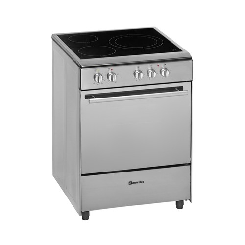 Cocina independiente eléctrica MEIRELES E 603 X vitrocerámica, 3 zonas de cocción, horno, A, H: 85cm, A: 60cm, F: 60cm.