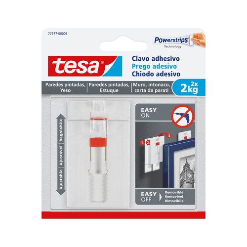 Clavo adhesivo para paredes pintadas y yeso 2kg TESA.