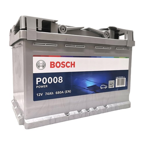 Batería de coche 74Ah, arranque 680A, 12V, BOSCH.
