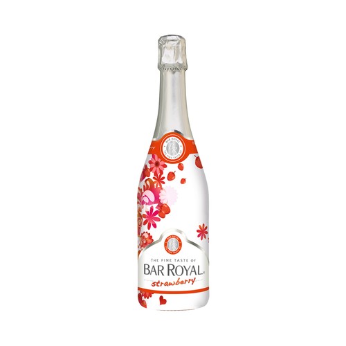 BAR ROYAL Vino frizzante espumoso con sabor a fresa botella de 75 cl.