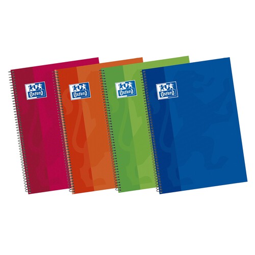 Cuaderno A5 con cuadrícula de 4x4 mm, 80 hojas y tapas encuadernadas OXFORD.