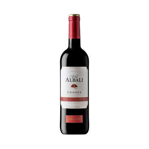 Vino tinto crianza con denominación de origen Valdepeñas VIÑA ALBALI botella de 75 cl.