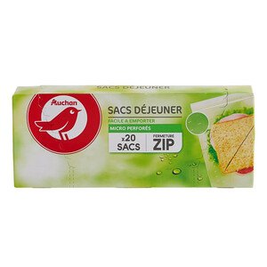 PRODUCTO ALCAMPO Bolsas para bocadillos con zip 18 x 32 cm PRODUCTO ALCAMPO 20 uds.