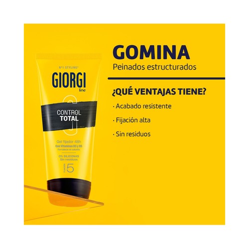 GIORGI Control total Gel fijador de cabello (fijación 5) hasta 48 horas 240 ml.