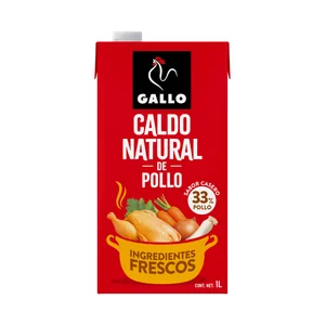 GALLO Caldo natural de pollo, elaborado con ingredientes frescos 1 l.