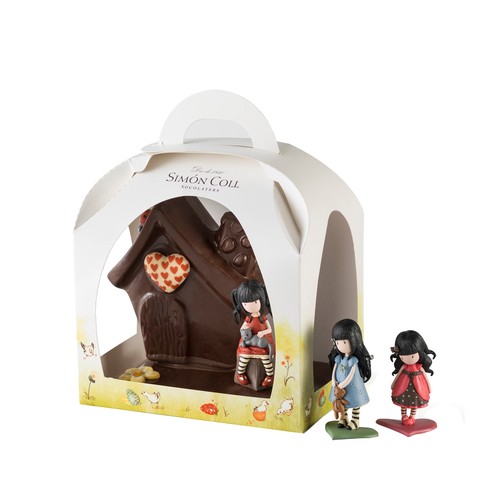 SIMÓN COLL Figura de Pascua casa de chocolate  225  g.