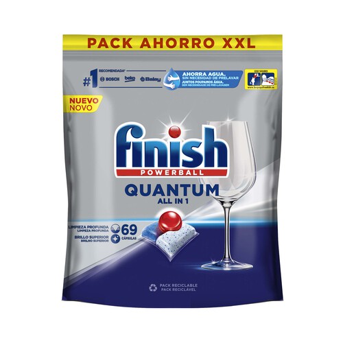 FINISH Detergente en pastillas para lavavajillas FINISH POWERBALL 72 uds.