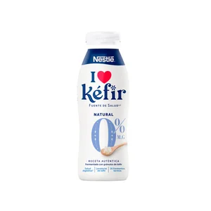 NESTLÉ kefir líquido natural desnatado sin azúcar añadido 499 ml.
