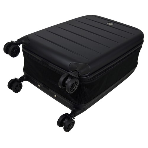 Maleta de cabina rígida tipo trolley extensible,  35x51x9 cm, color negro AIRPORT ALCAMPO.