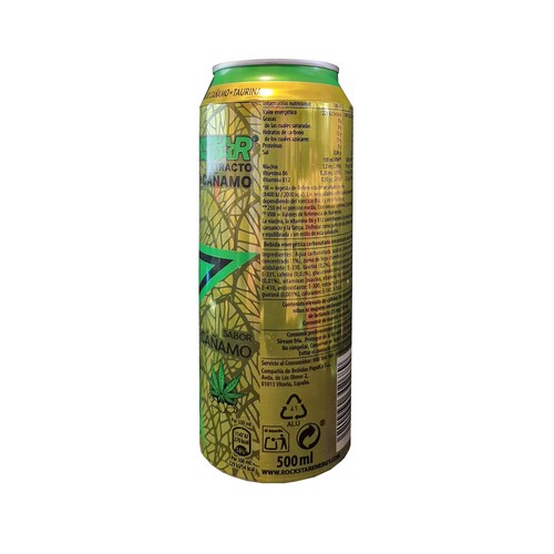 ROCKSTAR Bebida energética con extracto de cáñamo lata 50 cl.