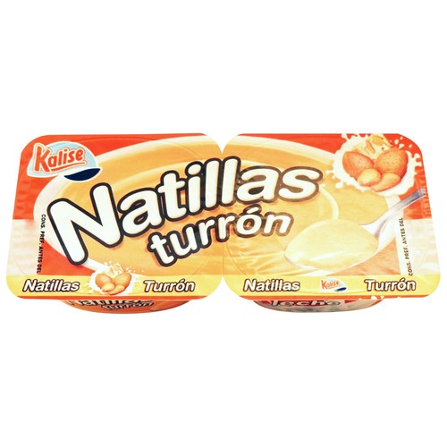 KALISE Natillas de turrón elaboradas sin gluten KALISE 2 x 135 g.