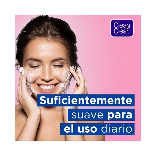 CLEAN & CLEAR Gel exfoliante facial no graso, de uso diario, para pieles sensibles 150 ml.