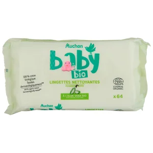 ALCAMPO BABY Bio Toallitas húmedas para bebé con algodón y aloe vera ecológicos 64 uds.