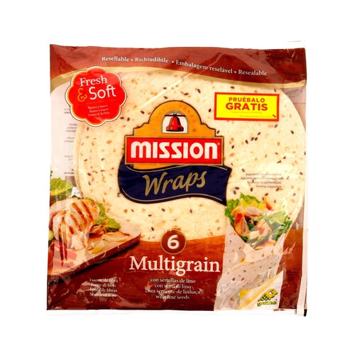 MISSION Tortillas de trigo con semillas de lino especiales para hacer