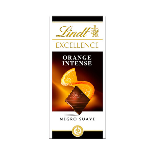 LINDT Excellence Chocolate negro con naranja y almendras 100 g.