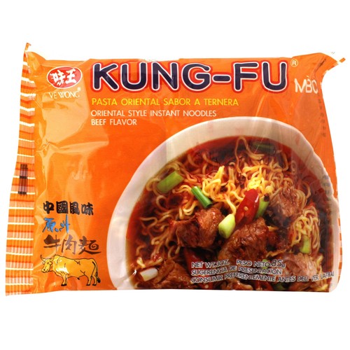 Pasta oriental con sabor a ternera KUNG-FU 85 g.
