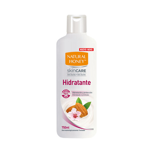 Gel de baño o ducha hidratante con aceite de almendras dulces NATURAL HONEY Skin care 675 ml.