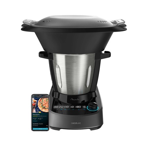 Robot de cocina CECOTEC mambo 11090, WiFi, APP, 37 funciones, báscula, jarra acero inox.