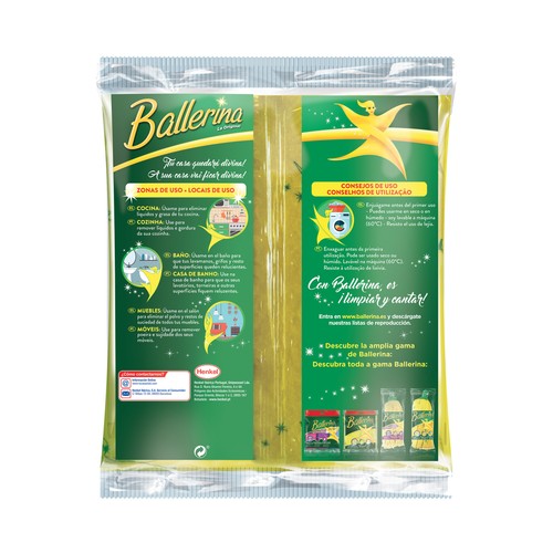 BALLERINA Bayeta Amarilla Sintética BALLERINA 3 uds