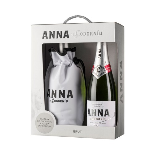 ANNA DE CODORNIU Estuche de 2 botellas de cava brut + funda enfriadora.