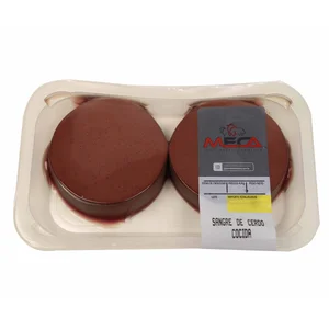 Bandeja con medallones de sangre cocida de cerdo MECA