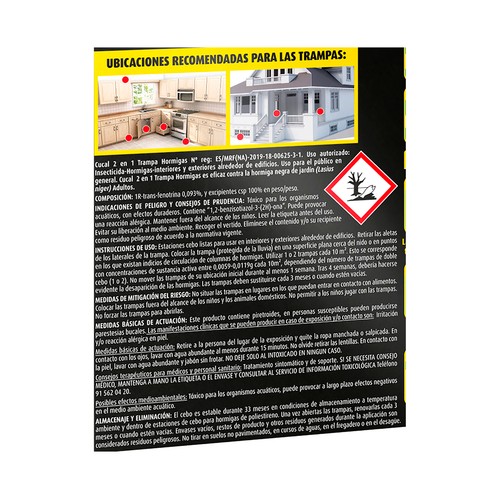 CUCAL Insecticida anti hormigas trampas 2 uds.