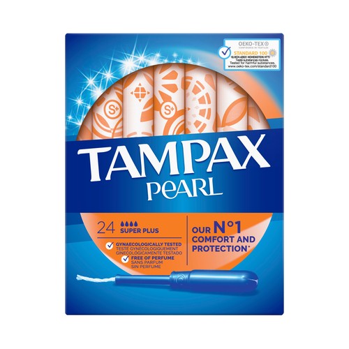 TAMPAX Tampones super plus con aplicador TAMPAX Pearl 24 uds