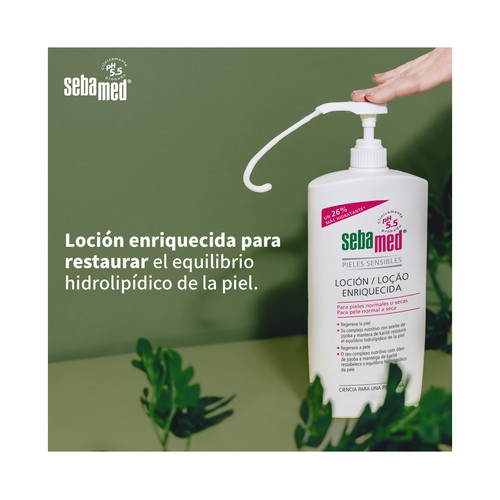 SEBAMED Loción corporal enriquecida hidratante especial para pieles normales, secas o sensibles 1 l.