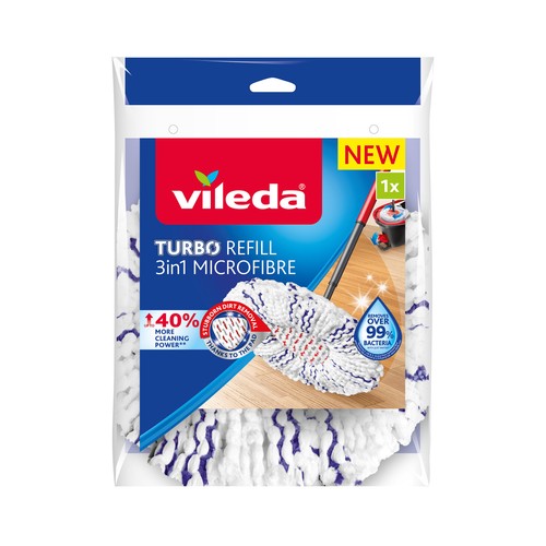 VILEDA Recambio para mopa sistema turbo 3 en 1 VILEDA 1 uds.