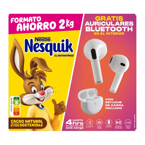 NESQUIK de NESTLÉ Cacao en polvo 2 kg.