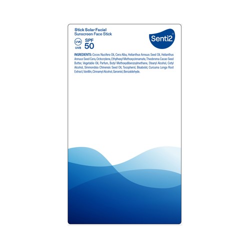 SENTI2 Stick solar facial con FPS 50 (muy alto), resistente al agua y que no mancha 20 g.