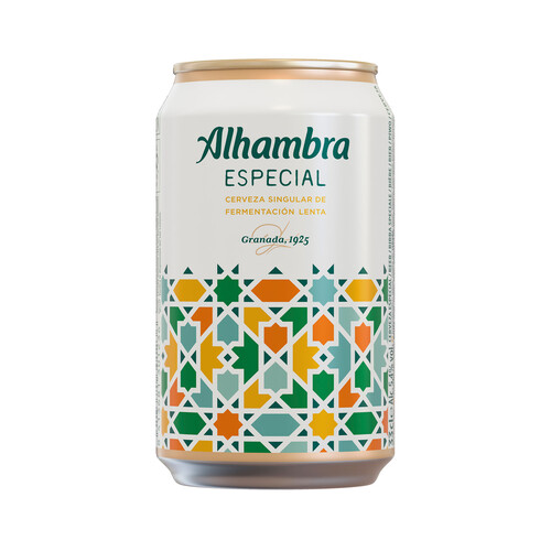 Cerveza ALHAMBRA LAGER SINGULAR lata de 33 cl.