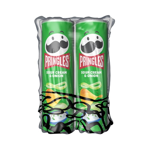 PRINGLES Sour cream & onion Patatas con forma de teja 2 x 165 g.