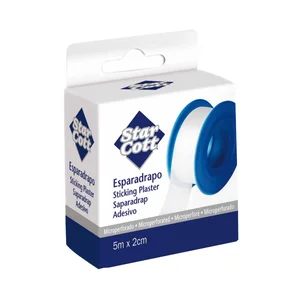STAR COTT Esparadrapo plástico microperforado, de 2 cm de ancho STAR COTT 5 m.