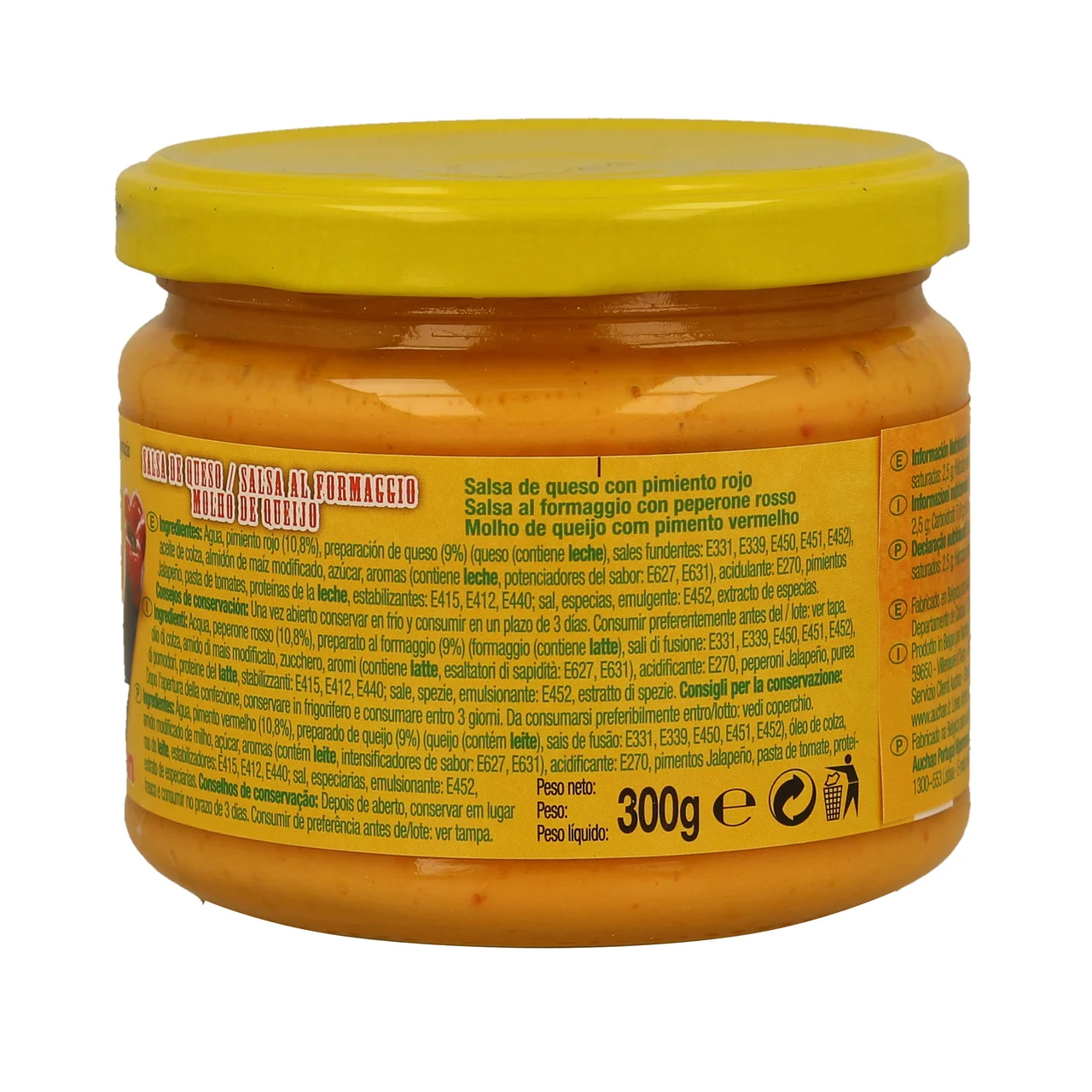 PRODUCTO ALCAMPO Salsa de queso 300 g.