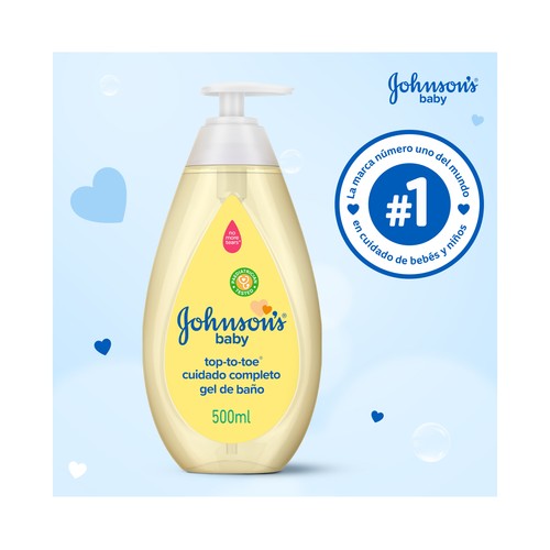 JOHNSON´S Top - to - toe Gel baño y ducha para recien nacios, con fórmula No llores más 500 ml.
