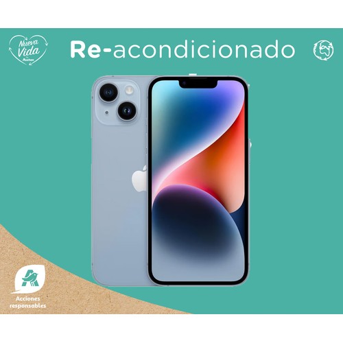 Iphone 14, 5G, 128GB + 6GB RAM, pantalla 15,49cm (6,1"), Reacondicionado, APPLE