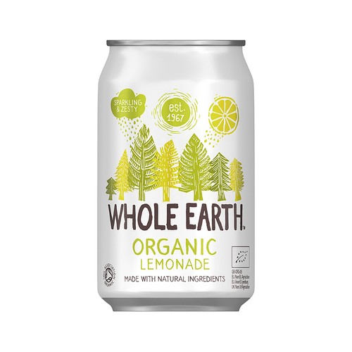 WHOLE EARTH Refresco bio, sabor  limón, 330 ml