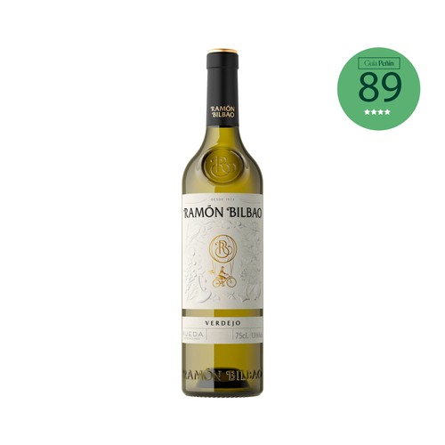 Vino blanco verdejo con denominación de origen Rueda RAMÓN BILBAO botella de 75 cl.