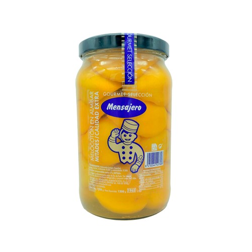 MENSAJERO Mitades de melocotón en almíbar 1250 g.