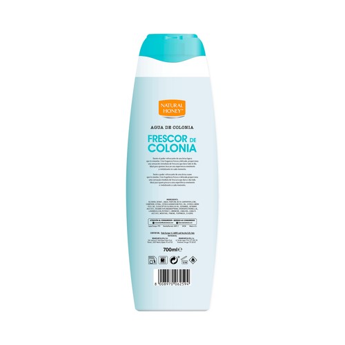 NATURAL HONEY Eau de cologne (agua de colonia) con fragancia refrescante y envolvente 700 ml.
