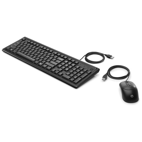 Set de teclado y ratón HP 160 (6HD76AA), conexión Usb.