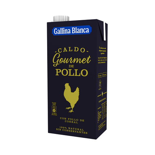 Caldo de pollo de corral cocido a fuego lento durante 3 horas GALLINA BLANCA brik de 1 l