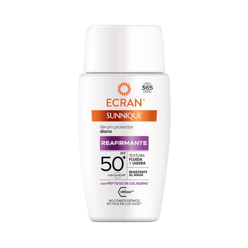 ECRAN Sunnique Sérum reafirmante protector diario con FPS 50+ (muy alto) 40 ml.
