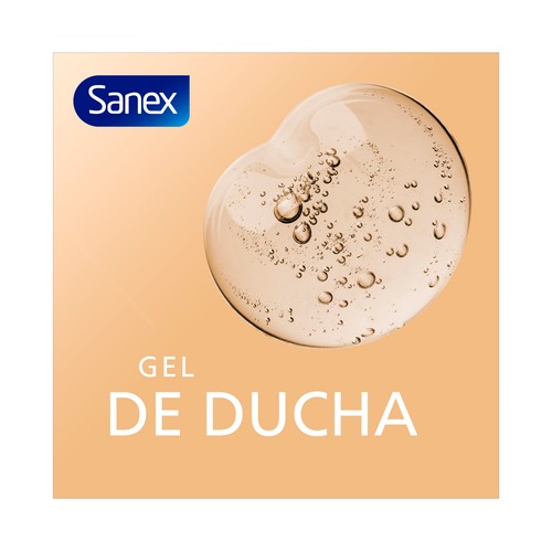 SANEX Cuidado experto Gel para ducha o baño hipoalergénico, especial pieles sensibles 600 ml.