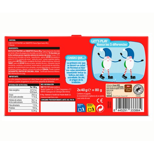 NESTLÉ Huevos extrafino + peluche 80 gr.